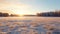 Christmas Sunrise In Winter: Poetic Pastoral Scene In Rural Finland