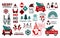 Christmas SVG bundle. Happy New Year. Buffalo plaid snowflakes. Christmas gnomes. Santa Claus squad. Arabesque tile