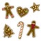 Christmas sweets gingerbread glazed figures cookies