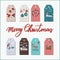 Christmas tags cute collection set of labels