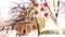 Christmas Tallinn tree decoration red ball and illumination medieval towers and snowy street people walking holiday in Estonia