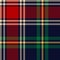 Christmas tartan check plaid pattern in red, green, navy blue, yellow, beige. Seamless multicolored large dark vector for shirt.