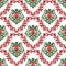Christmas themed abstract decorative damask pattern