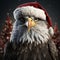 Christmas-themed Photorealistic Eagle 3d Rendering