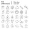 Christmas thin line icon set. Winter holiday collection, sketches, symbols. New year signs for web design and mobile app