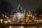 Christmas time on the Nieuwmarkt in Amsterdam Netherlands