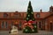 Christmas time in Raudondvaris castle courtyard, Lithuania