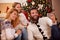 Christmas time â€“family taking selfie