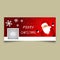 Christmas timeline cover design with cute Santa Claus