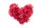 Christmas tinsel or garland heart shape