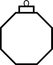 Christmas toy octagon vector empty