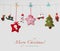 Christmas toys garland background