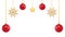 Christmas toys hanged festive holiday background ball star and snowflake realistic 3d icon vector