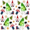 Christmas toys seamless pattern - vector