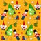 Christmas toys seamless pattern - vector