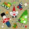 Christmas toys, seamless pattern - vector.