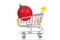 Christmas toys in shopping cart