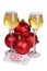 Christmas toys and wineglasses five