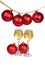 Christmas toys and wineglasses nine