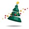 Christmas tree 3d abstract shape design decorative