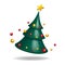 Christmas tree 3d abstract shape design decorative