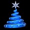 Christmas tree abstract decoration blue