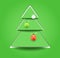 Christmas tree as stylized paper applique