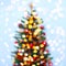Christmas tree background with blurred, sparking, glowing. Happy New Year and Xmas theme.