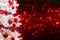 Christmas Tree Background, White Xmas Tree Red Defocused Lights