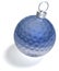 Christmas tree ball golfball dark blue