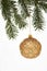 Christmas Tree Ball on spruce - Weihnachtskugel mit Tannenzweig