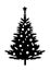 Christmas tree black Silhouette