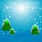 Christmas tree, blinking snow