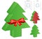 Christmas Tree Box packaging die cut template