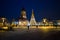 Christmas tree in Brasov Council Square. Beautiful Christmas lighting.