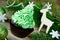 Christmas tree brownie cupcake