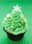 Christmas tree brownie cupcake