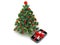 Christmas tree and cell phone