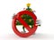 Christmas tree character with forbidden symbol
