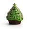 Christmas Tree Chocolate Truffles With Green Frosting And Sprinkles