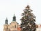 Christmas tree with Church of St. Nicolas