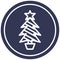 christmas tree circular icon