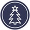 christmas tree circular icon symbol