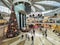 Christmas tree with colorful decorations in shopping mall in Istanbul, Turkey