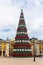 Christmas tree on Commerce square in Lisbon