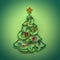 Christmas tree conifer decoration quilling