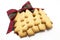 Christmas Tree cookies layer with Tartan Bow
