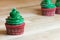 Christmas tree cupcakes, delicious xmas cupcake for winter