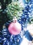 Christmas tree decoration celebrate on winter background