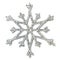 Christmas tree decoration silver snowflake isolated on white background